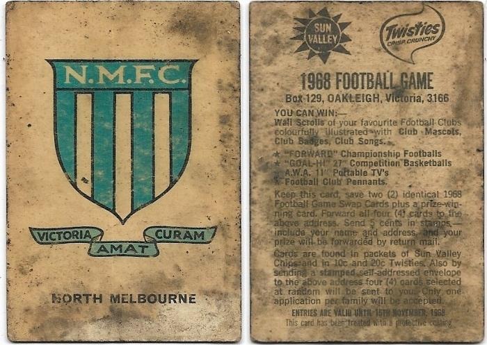 1968 Twisties Logo – North Melbourne (Reverse – You Can Win)