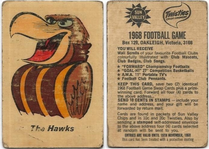 1968 Twisties Mascot – Hawthorn (Reverse – You Will Receive)
