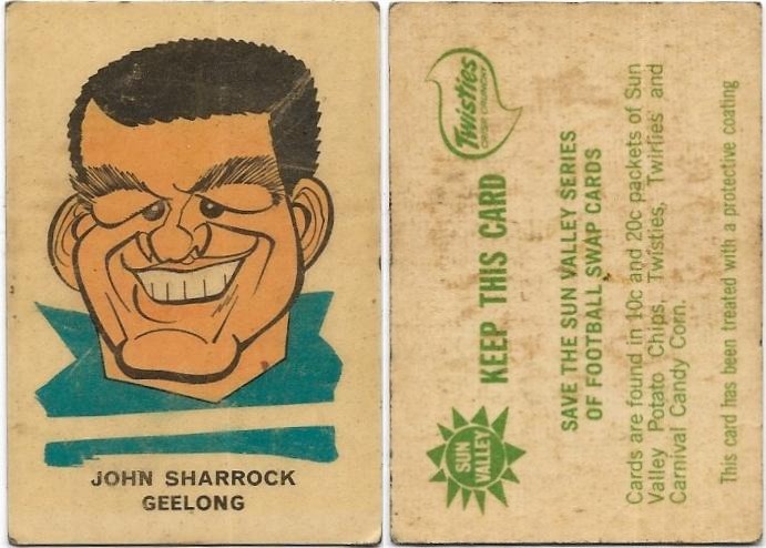 1968 Twisties Geelong – John Sharrock (Reverse – Keep This Card)