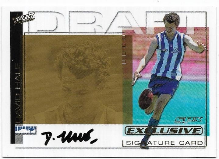 2002 Select SPX Draft Pick Signature (DS7) David Hale North Melbourne