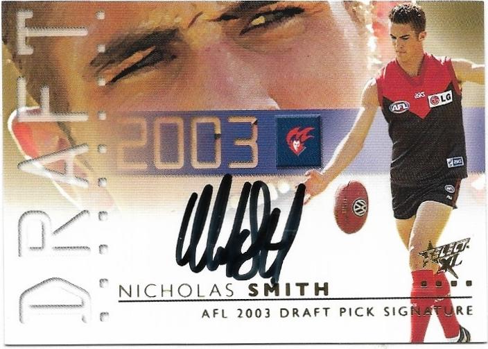 2003 Select XL Draft Pick Signature (DS15) Nicholas Smith Melbourne 053/563