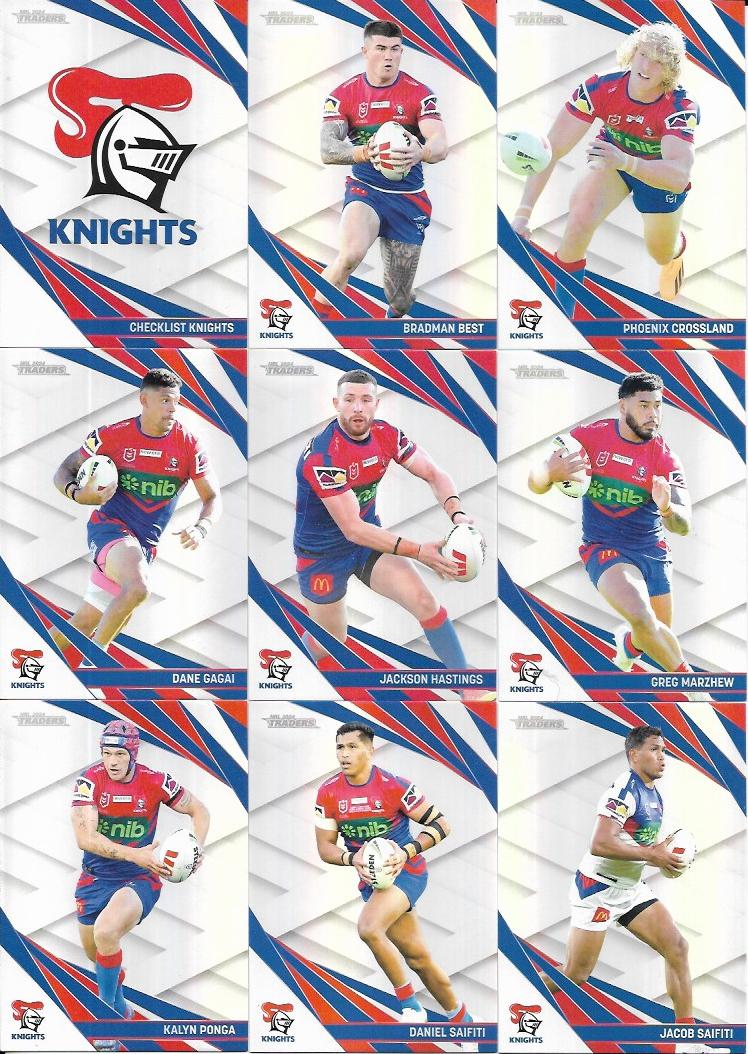 2024 Nrl Traders Titanium Pearl Parallel Set (9 Cards) – Knights