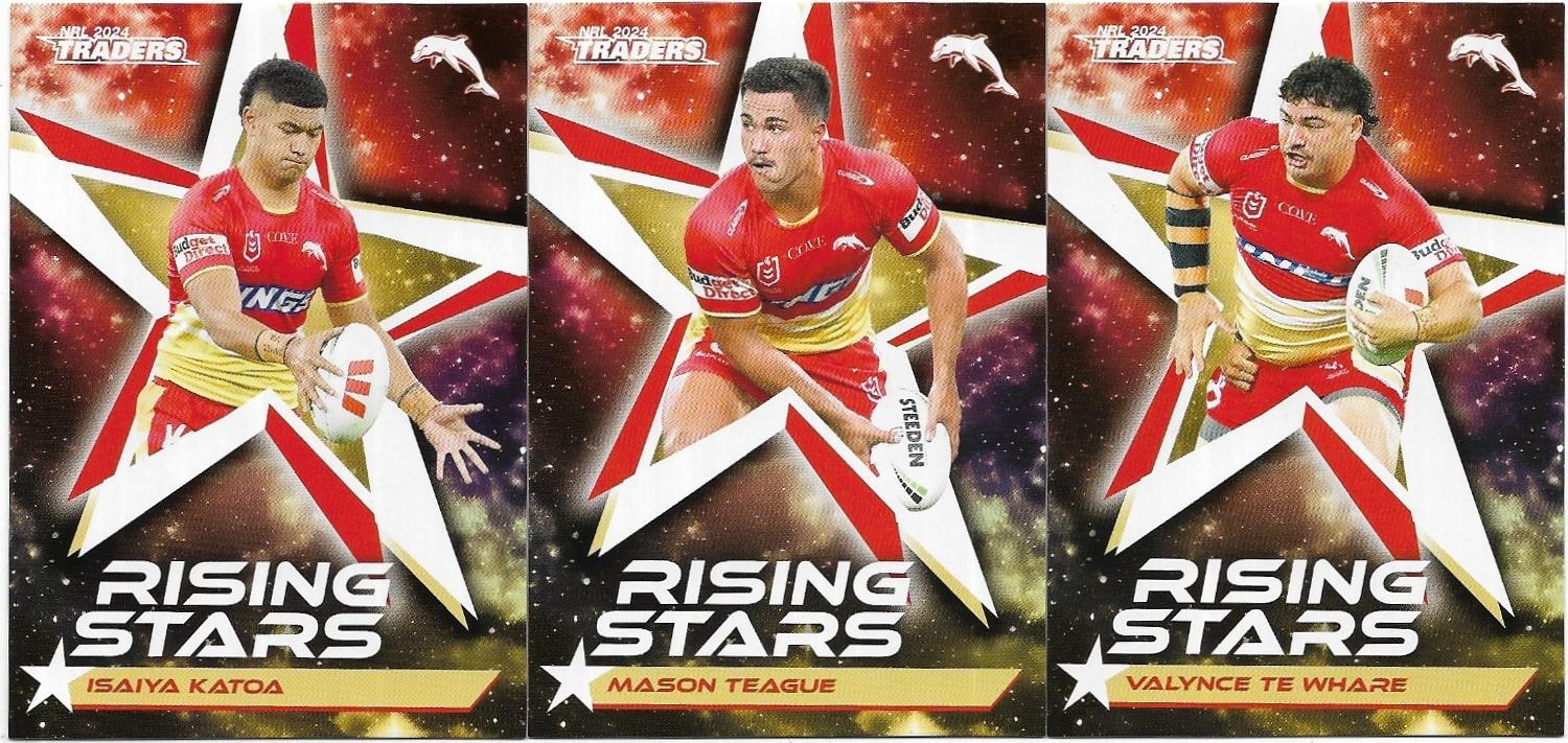 2024 Nrl Traders Titanium Rising Stars Team Set (3 Cards) – Dolphins