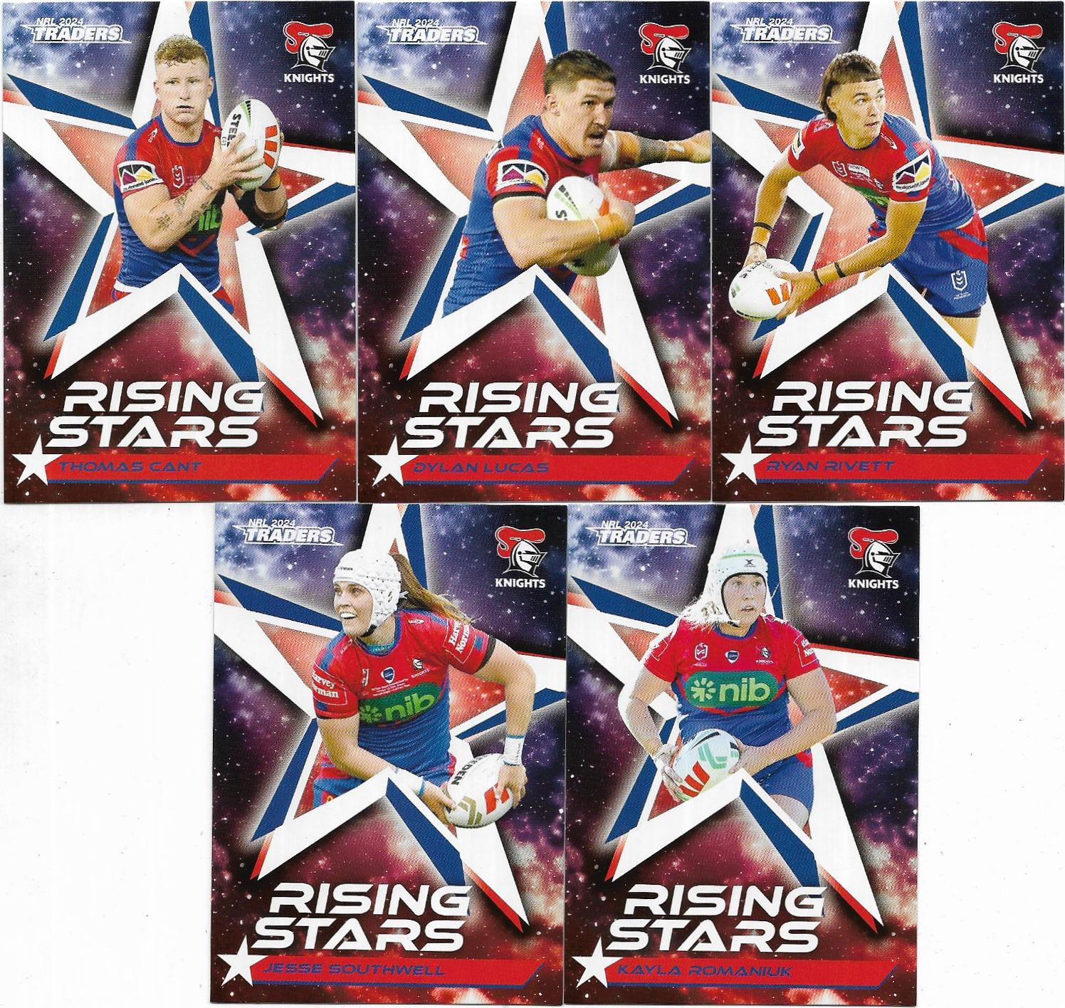 2024 Nrl Traders Titanium Rising Stars Team Set (5 Cards) – Knights