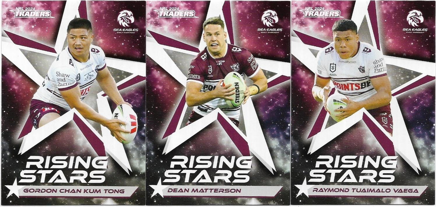 2024 Nrl Traders Titanium Rising Stars Team Set (3 Cards) – Sea Eagles