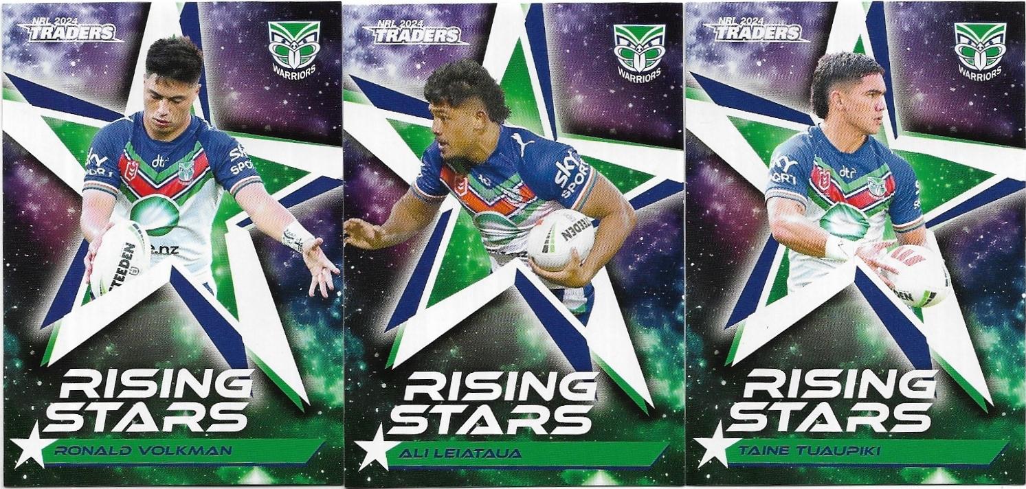 2024 Nrl Traders Titanium Rising Stars Team Set (3 Cards) – Warriors