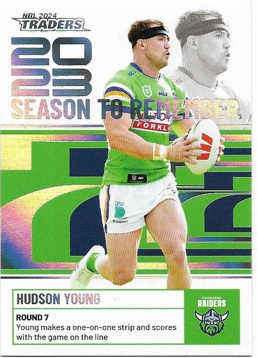 2024 NRL Traders Titanium Season To Remember (SR04) Hudson Young Raiders
