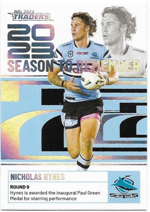 2024 NRL Traders Titanium Season To Remember (SR10) Nicholas Hynes Sharks