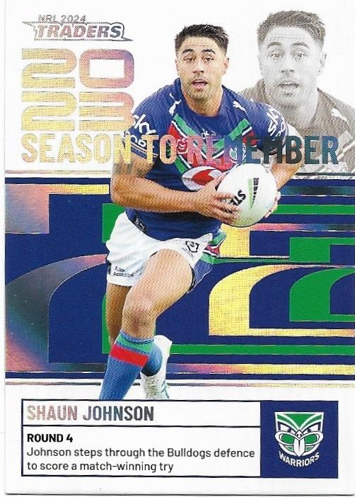 2024 NRL Traders Titanium Season To Remember (SR46) Shaun Johnson Warriors