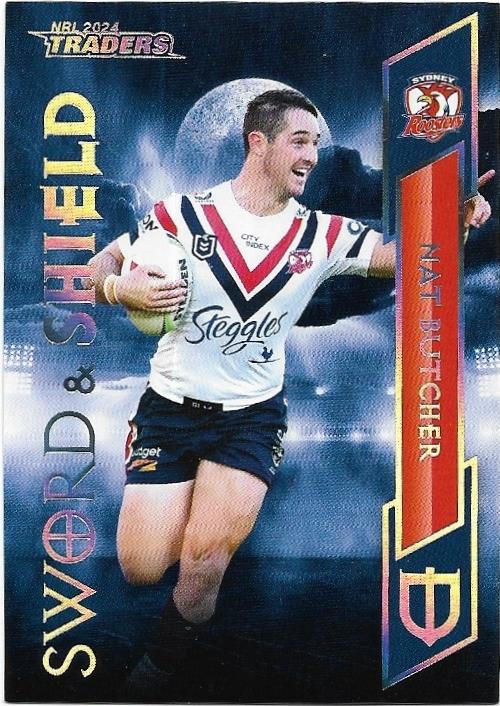 2024 NRL Traders Titanium Sword & Shield (SS30) Nat Butcher Roosters