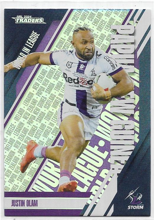 2024 NRL Traders Titanium World In League (WLP24) Justin Olam Storm