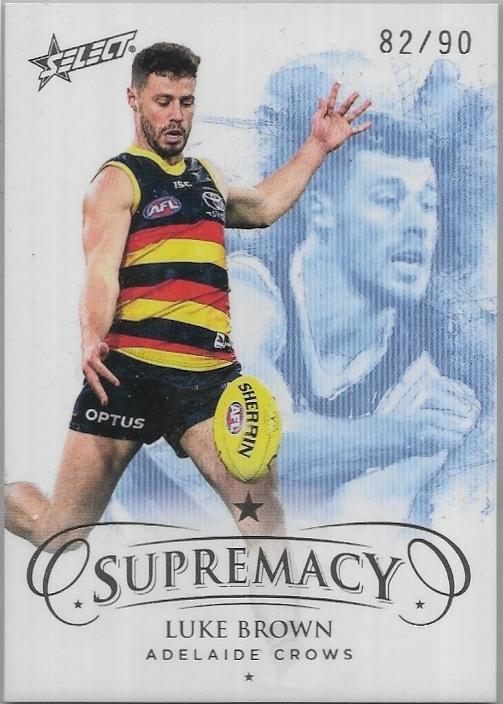 2021 Select Supremacy Parallel Gold (1) Luke Brown Adelaide 82/90