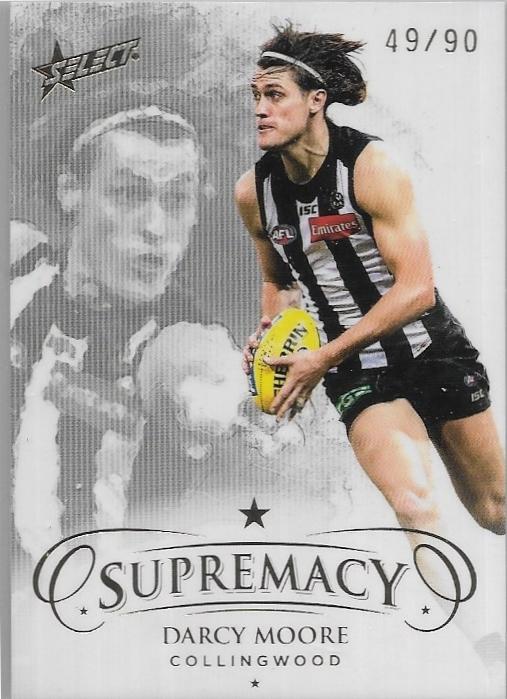 2021 Select Supremacy Parallel Gold (23) Darcy Moore Collingwood 49/90