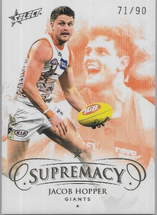 2021 Select Supremacy Parallel Gold (45) Jacob HOPPER Gws 71/90