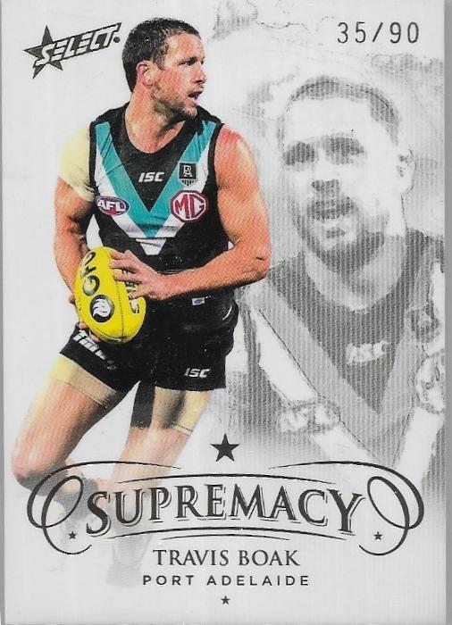 2021 Select Supremacy Parallel Gold (73) Travios Boak Port Adelaide 35/90