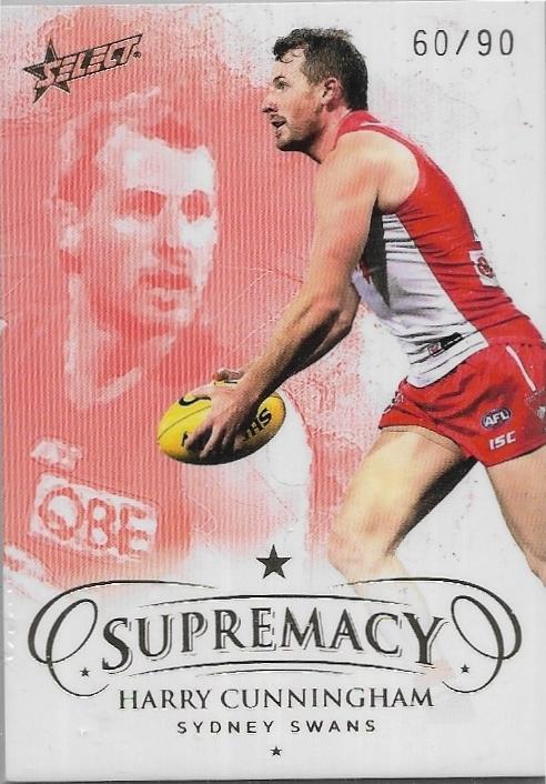 2021 Select Supremacy Parallel Gold (92) Harry Cunningham Sydney 60/90