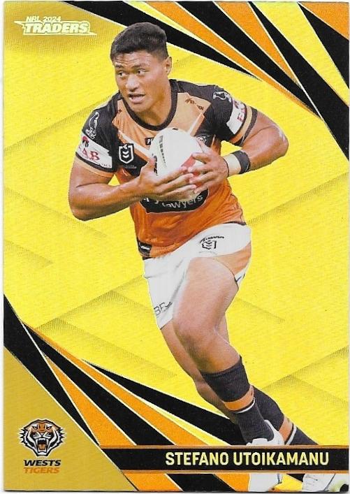 2024 NRL Traders Titanium Gold Special (GS153) Stefano Utoikamanu Wests Tigers 53/82