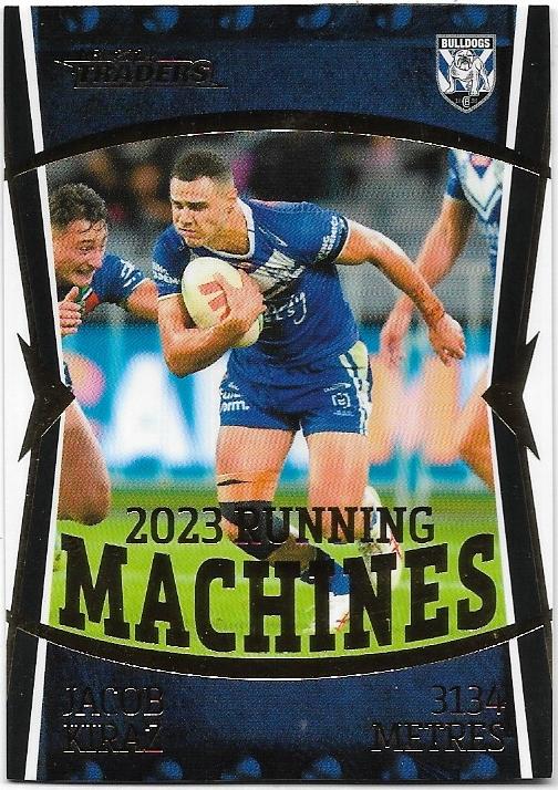 2024 NRL Traders Titanium Running Machines (RM03) Jacob Kiraz Bulldogs 078/117