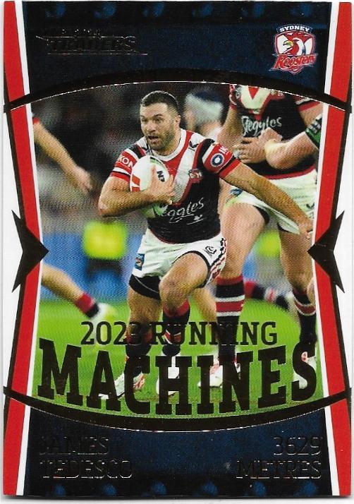 2024 NRL Traders Titanium Running Machines (RM15) James Tedesco Roosters 032/117