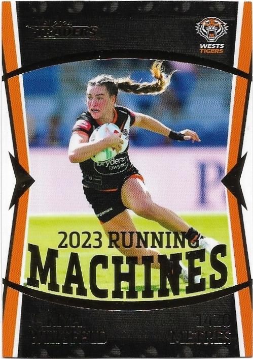 2024 NRL Traders Titanium Running Machines (RM27) Jakiya WHITFIELD Wests Tigers 069/117
