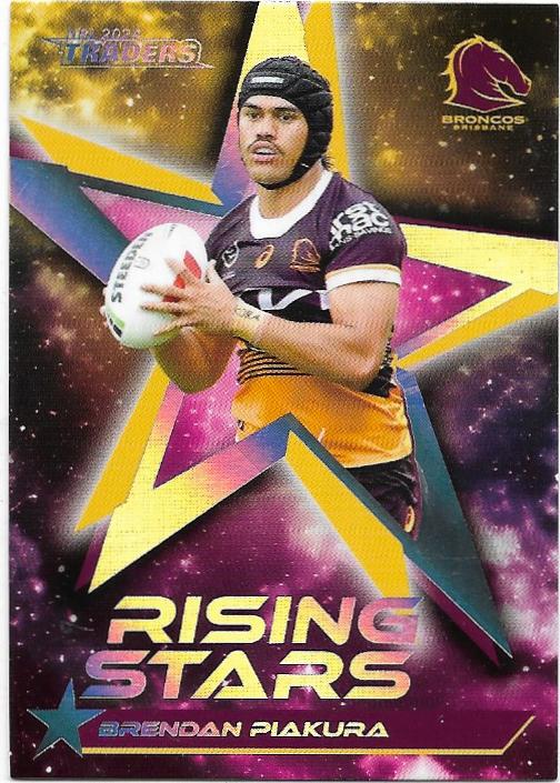 2024 NRL Traders Titanium Rising Stars Album (RSA01) Brendan Piakura Broncos 092/150