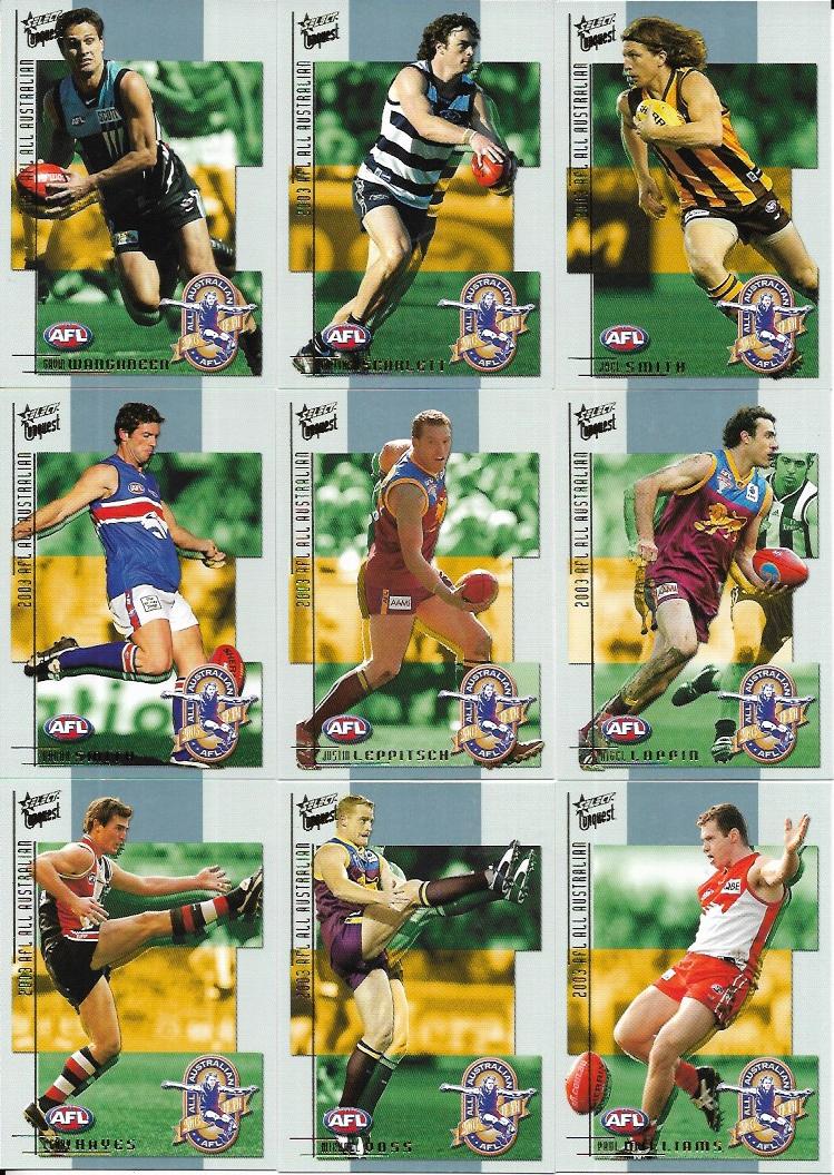 2004 Select Conquest All Australians Full Set (22 Cards)