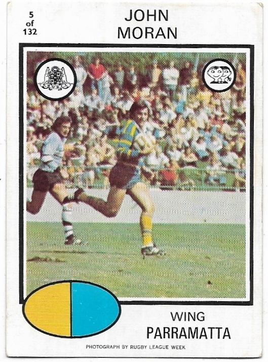 1975 Scanlens Rugby League (5) John Moran Parramatta