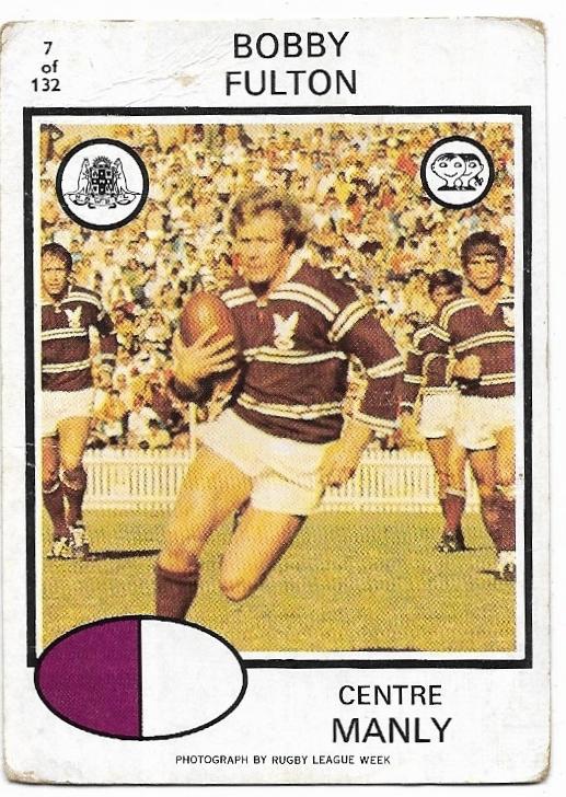 1975 Scanlens Rugby League (7)) Bobby Fulton Manly