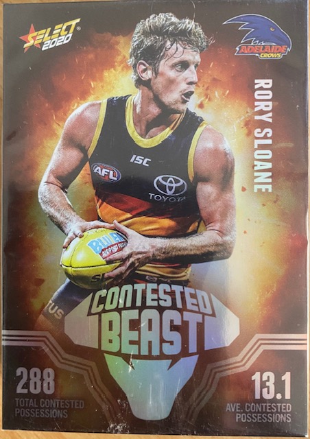 2020 Select Footy Stars Starburst Contested Beast Full Set (54 Cards)